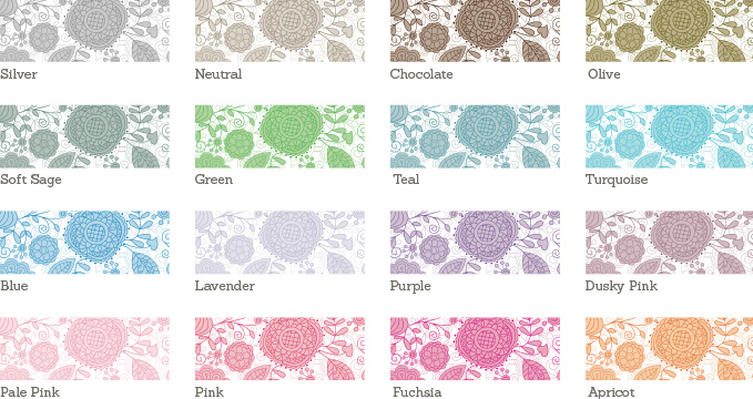 Lovebirds Wedding Stationery Sample Colours Lovebirds Wedding Sample Colours
