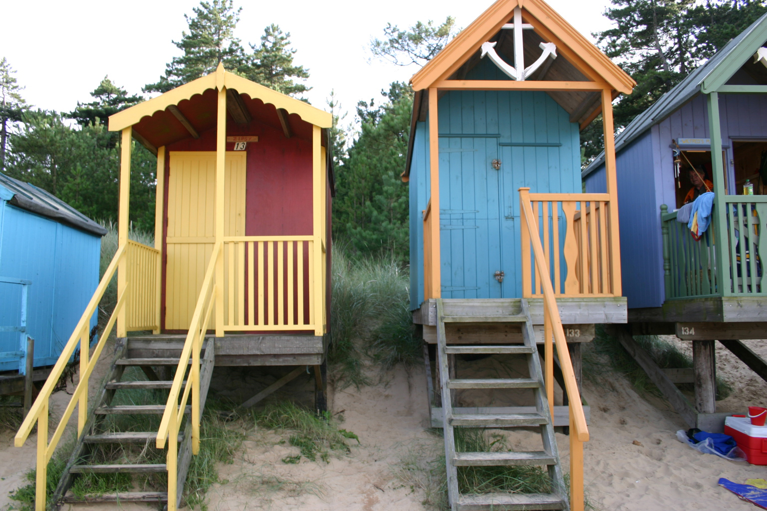 Multi Coloured Beach Huts Multi Coloured Beach Huts